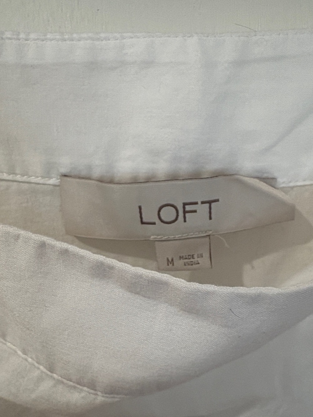 LOFT White Square-Neck Eyelet Cotton Blouse - Picture 3 of 6
